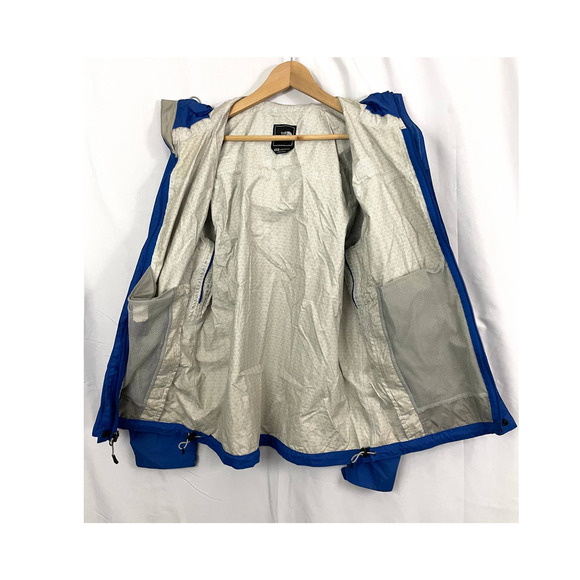 The North Face Blue Windbreaker Jacket MEDIUM Full Zip Softshell Hooded Light - Picture 3 of 13